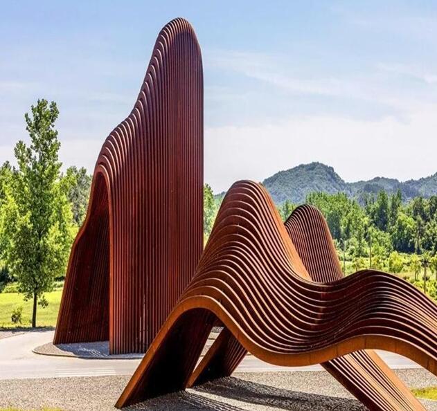 千山锈钢板造型